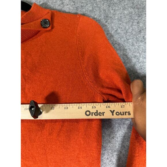 Hobbs London Sweater Women XS Orange Long Sleeve‎ Cashmere Wool Blend Old Money - Picture 6 of 10